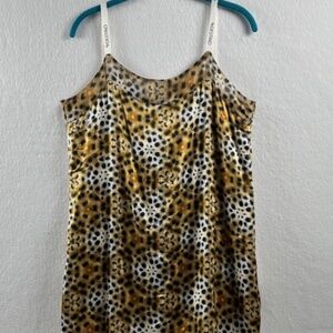 Ibiza Destino Leopard Print Dress Women's Small Bodycon Feminine Silk